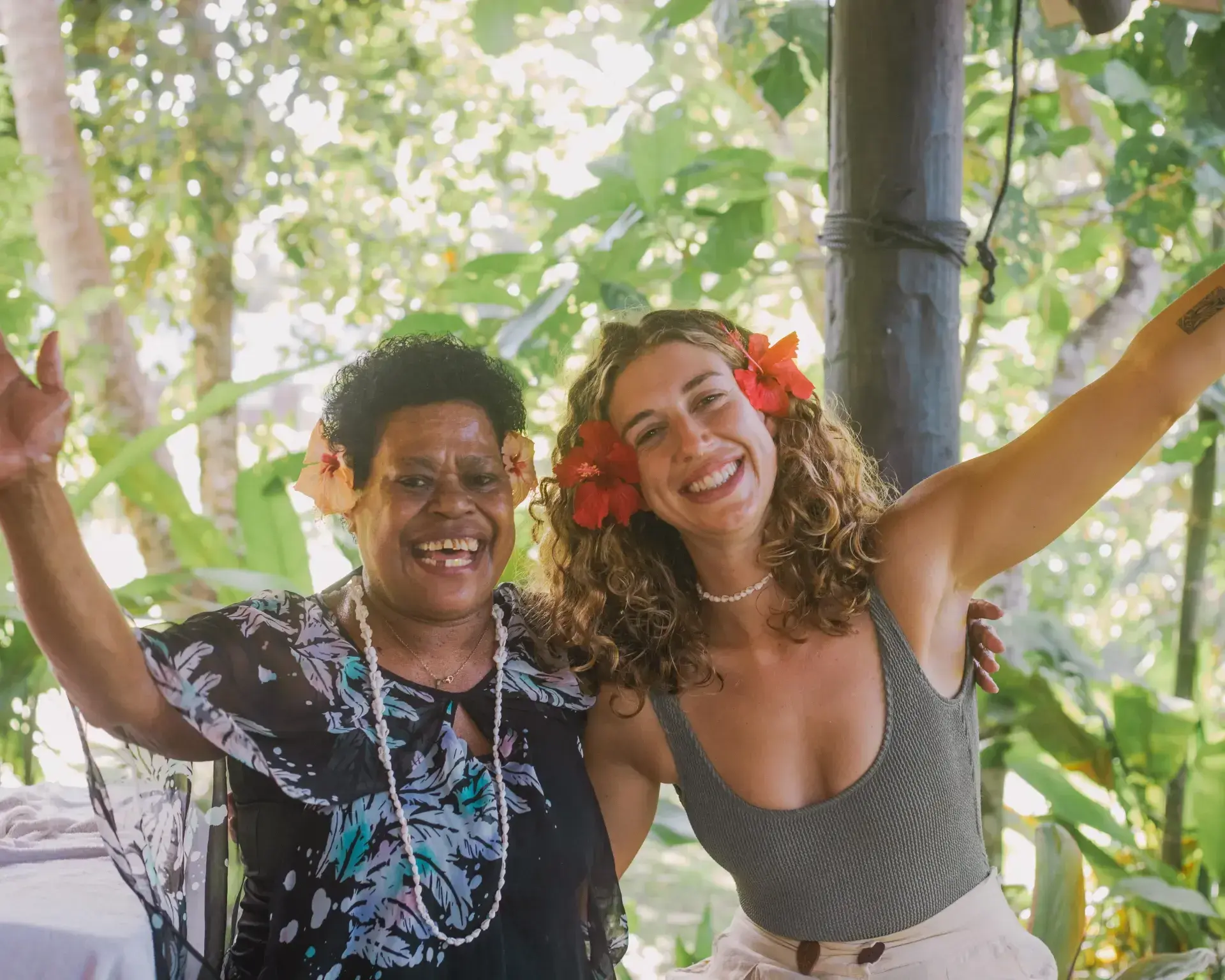 Celebrating with guests and staff