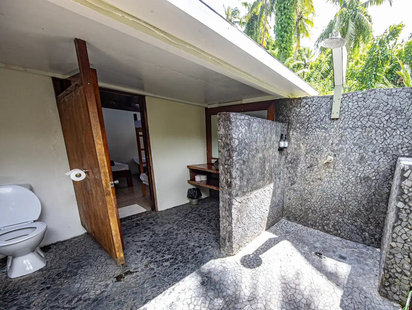 Lodge outdoor shower